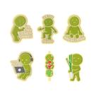Conjunto De Pins De Esmalte Com Desenhos Animados Fofos De Anime, Capivara, Gato Preto, Dados,
