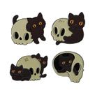 Conjunto De Pins De Esmalte Com Desenhos Animados Fofos De Anime, Capivara, Gato Preto, Dados,