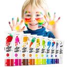 Conjunto de pintura a dedo Jar Melo Safe para crianças pequenas, 10 cores, 62 ml