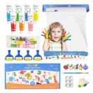 Conjunto de pintura a dedo lavável Funto para crianças pequenas com papel e pincel
