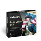 Conjunto de pintura acrílica de modelagem Vallejo Model Color Basic USA 18mL