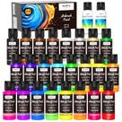 Conjunto de pintura Airbrush Nicpro 24 cores (60 mL) com 2 diluentes Conjunto de pintura Airbrush Nicpro 24 cores (60 mL) com 2 diluentes