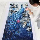 Conjunto de pintura de diamante Instarry Peacock Full Drill 60x104cm