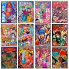 Conjunto de pintura de pôster, capa de revista de anime vintage 40x60cm Conjunto de pintura de pôster, capa de revista de anime vintage 40x60cm