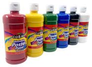Conjunto de pintura de pôster Cra-Z-Art lavável 473 ml 6 cores 6 garrafas Conjunto de pintura de pôster Cra-Z-Art lavável 473 ml 6 cores 6 garrafas