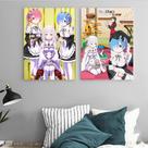Conjunto de pintura de pôsteres Re: Zero Anime Rem and Ram 40x60cm Conjunto de pintura de pôsteres Re: Zero Anime Rem and Ram 40x60cm