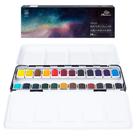 Conjunto de pintura em aquarela PHOENIX, paleta Half Pan de 24 cores Conjunto de pintura em aquarela PHOENIX, paleta Half Pan de 24 cores