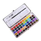 Conjunto de pintura em aquarela portátil de 72 cores com pincel 312g