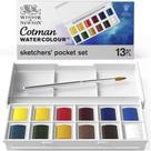 Conjunto de pintura em aquarela Winsor & Newton Cotman 12 Half Pans Conjunto de pintura em aquarela Winsor & Newton Cotman 12 Half Pans