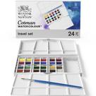 Conjunto de pintura em aquarela Winsor & Newton Cotman Studio 24 panelas Conjunto de pintura em aquarela Winsor & Newton Cotman Studio 24 panelas