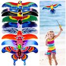 Conjunto de pipas infantis Vodolo de 9 peças, fácil de voar, desenhos coloridos de pássaros