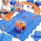 Conjunto de Pista de Carro Quebra-Cabeça NIPLOOOW DIY Brinquedo para Crianças 3-6