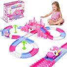 Conjunto de Pista de Corrida de Carrinhos de Brinquedo toulepound 214 Peças Princesa Rosa