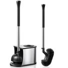 Conjunto de pistão e escova de vaso sanitário HAMITOR em aço inoxidável 2 em 1 Conjunto de pistão e escova de vaso sanitário HAMITOR em aço inoxidável 2 em 1