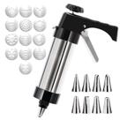Conjunto de pistolas Cookie Press com 13 discos e 8 pontas