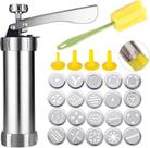 Conjunto de pistolas Cookie Press em aço inoxidável com 20 discos e 4 pontas