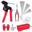 Conjunto de pistolas de metal Zip Ties Marestyll com aço inoxidável 150