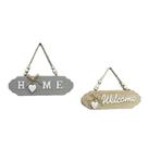 Conjunto de placas de boas-vindas de madeira, decoração rústica de porta suspensa Conjunto de placas de boas-vindas de madeira, decoração rústica de porta suspensa