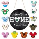 Conjunto de placas de porta sazonais, 13 peças, Mouse Welcome Signs Qweryboo