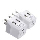 Conjunto de plugues de viagem Ceptics India com 2 entradas de soquete USB+EUA