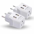 Conjunto de plugues para adaptadores de viagem Ceptics Schuko Tipo E/F e Tipo C