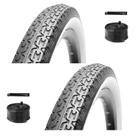 Conjunto de pneus de bicicleta WHEELO 26" x 2.125 branco, pacote com 2 tubos