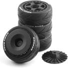 Conjunto de pneus e rodas 1/10 na estrada para o carro RC da HPI Ken Block