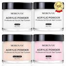 Conjunto de Pó Acrílico para Unhas Morovan - 4 Cores (Transparente, Nude, Rosa e Branco)