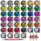 Conjunto de pó para unhas DRMODE Mirror Chrome 40 cores com aplicadores