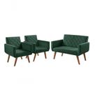 Conjunto De Poltronas Anabelle 2 E 1 Lugar Verde Unidecor Conjunto De Poltronas Anabelle 2 E 1 Lugar Verde Unidecor