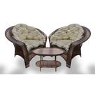 Conjunto de Poltronas Fibra Sintética 19 - 2 Poltronas + 1 Mesa Centro - Tecido Cabanas