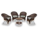 Conjunto de Poltronas Fibra Sintética Bali Alumínio - 4 Poltronas + 1 Mesa Centro - Tecido Costela de adão verde Conjunto de Poltronas Fibra Sintética Bali Alumínio - 4 Poltronas + 1 Mesa Centro - Tecido Costela de adão verde