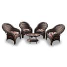 Conjunto de Poltronas Fibra Sintética Caribe - 4 Poltronas + 1 Mesa Centro - Gamboa Bege Conjunto de Poltronas Fibra Sintética Caribe - 4 Poltronas + 1 Mesa Centro - Gamboa Bege