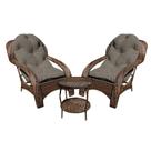 Conjunto de Poltronas Fibra Sintética Espreguiçadeira - 2 Poltronas + Mesa de Centro - Tecido Duna Fendi Conjunto de Poltronas Fibra Sintética Espreguiçadeira - 2 Poltronas + Mesa de Centro - Tecido Duna Fendi
