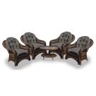 Conjunto de Poltronas Fibra Sintética Janaína - 4 Poltronas + 1 Mesa Centro - Tecido Duna Fendi Conjunto de Poltronas Fibra Sintética Janaína - 4 Poltronas + 1 Mesa Centro - Tecido Duna Fendi