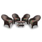 Conjunto de Poltronas Fibra Sintética Karibe - 4 Poltronas + 1 Mesa Centro - Tecido Saquarema Conjunto de Poltronas Fibra Sintética Karibe - 4 Poltronas + 1 Mesa Centro - Tecido Saquarema