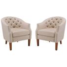 Conjunto de Poltronas Herval Luna, Linho Cru
