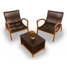 Conjunto de Poltronas Madeira Cumaru - 2 Poltronas + 1 Mesa Centro Conjunto de Poltronas Madeira Cumaru - 2 Poltronas + 1 Mesa Centro
