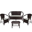 Conjunto De Poltronas Mesa Branco Gelo Tabaco Navegantes