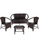 Conjunto De Poltronas Navegantes E Mesa Preto Tabaco