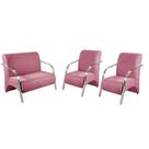 Conjunto de Poltronas Sevilha 2 Lugares e 2 de 1 Lugar Suede D Salla