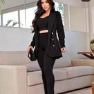 Conjunto de Ponto Roma Moda Feminina Tendência