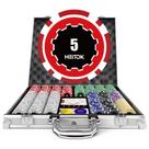Conjunto de pôquer HEITOK Casino 500 Chips de 11,5 g com cartões impermeáveis
