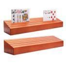 Conjunto de porta-cartas de baralho Exqline Wooden 35 cm x 8 cm (pacote com 2)