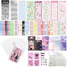 Conjunto de Porta-Fotocards Kpop JIEADJIE com 6 Chaveiros e 50 Capas Conjunto de Porta-Fotocards Kpop JIEADJIE com 6 Chaveiros e 50 Capas