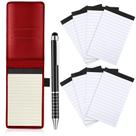 Conjunto de porta-notas Mini Pocket Outus com 50 folhas forradas de vermelho Conjunto de porta-notas Mini Pocket Outus com 50 folhas forradas de vermelho