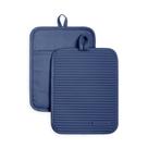 Conjunto de porta-panelas KitchenAid Ribbed Soft Silicone Blue Willow