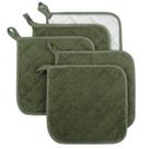Conjunto de porta-panelas Lifaith 100% algodão resistente ao calor verde oliva Conjunto de porta-panelas Lifaith 100% algodão resistente ao calor verde oliva