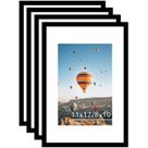 Conjunto de porta-retratos JCJMY Black 11x17 com tapete 8x10, pacote x4 Conjunto de porta-retratos JCJMY Black 11x17 com tapete 8x10, pacote x4
