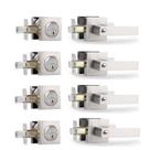 Conjunto de portas Cielsa Dawn Key Lock de níquel acetinado com fechadura de 4 peças